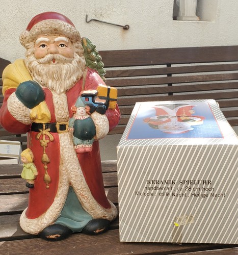 Keramik spieluhr nikolaus - spieluhr,