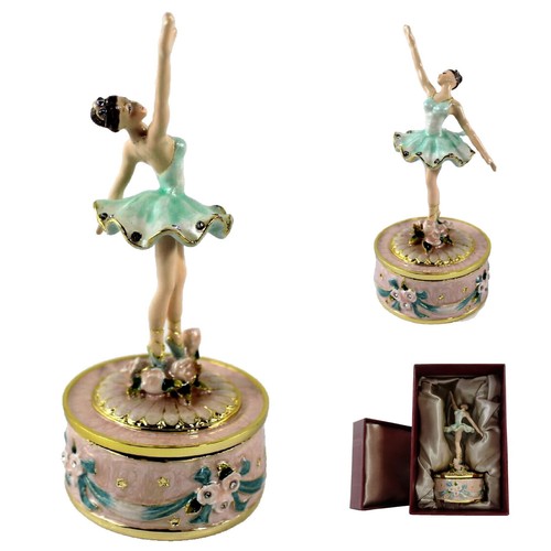 Kleine spieluhr ballerina - spieluhr, blau