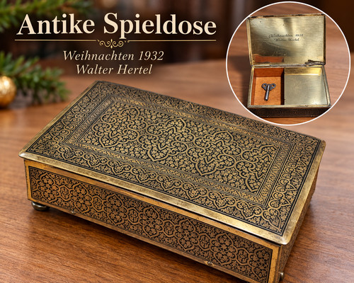 Antike spieluhr zigarettendose - antike,